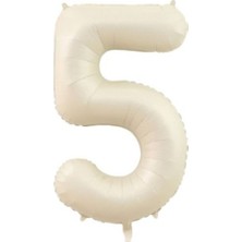 Benim Marifetlerim 5 Rakamı Krem Folyo Balon 34 Inch 86 cm