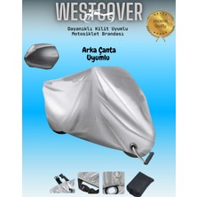 Piaggio Mp3 530 Exclusive  Arka Çanta Uyumlu Gri Kilit Uyumlu Motosiklet Brandası,motor Örtüsü