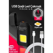 Şarjlı Çakmak USB Şarjlı LED Fener M Serisi Kamp Çakmağı Cob LED Ce Rüzgardan Etkilenmez
