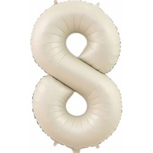 Benim Marifetlerim 8 Rakamı Krem Folyo Balon 34 Inch 86 cm