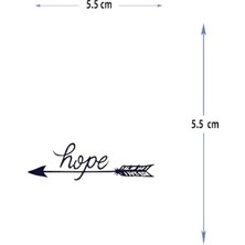 Tattoo MED-049 Yarı Kalıcı Ok ve Hope-Umut Yazılı Dövme-Tatto