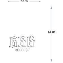 Tattoo MED-109 Yarı Kalıcı 666 Reflect-Yansıtmak Düşünmek Yazılı Dövme-Tatto