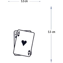 Tattoo MED-021 Yarı Kalıcı As Joker Poker Kartı Dövme-Tatto