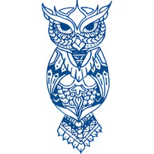 Tattoo GZ-126 Orta Boy Yarı Kalıcı Etnik Baykuş Desen Dövme-Tatto