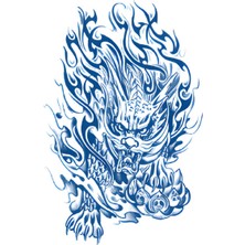 Tattoo GZ-372 Orta Boy Yarı Kalıcı Ejderha Desen Dövme-Tatto