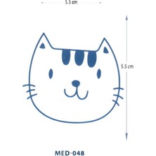 Tattoo MED-048 Yarı Kalıcı Sevimli Kedi Desen Dövme-Tatto