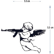 Tattoo MED-132 Yarı Kalıcı Uzili Melek Eros Desen Dövme-Tatto