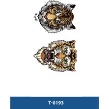 Tattoo T-193 Tiğer-Kaplan Çift Desen Geçici Dövme-Tatto