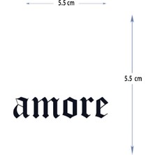 MED-009 Yarı Kalıcı Amore-Aşk Yazılı Dövme-Tatto