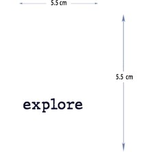 Tattoo MED-033 Yarı Kalıcı Explore-Keşfetmek Yazılı Dövme-Tatto