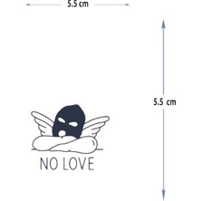 Tattoo MED-101 Yarı Kalıcı No Love Maskeli Melek Desen Dövme-Tatto
