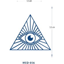 Tattoo MED-056 Yarı Kalıcı Üçgen Içinde Göz Desen Dövme-Tatto