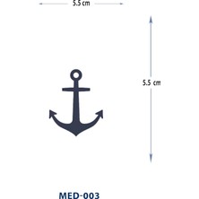 Tattoo MED-003 Yarı Kalıcı Denizci Çapası Desen Dövme-Tatto