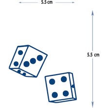 Tattoo MED-123 Yarı Kalıcı Çift Zar Desen Dövme-Tatto