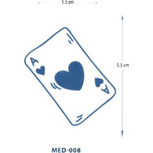 Tattoo MED-008 Yarı Kalıcı Kupa As Poker Kartı Desen Dövme-Tatto