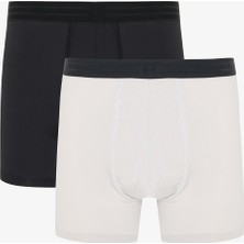 Erkek Mesh Açık Gri 2li Boxer