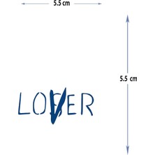 Tattoo MED-119 Yarı Kalıcı Lover-Loser Sevgili-Mağlup Yazılı Dövme-Tatto