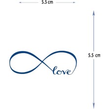 Tattoo MED-116 Yarı Kalıcı Sonsuzluk Içi Love-Aşk Yazılı Desen Dövme-Tatto