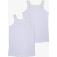 Koza İç Giyim Kadın 2'li Dantel Detaylı Atlet