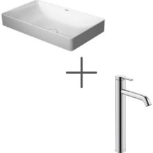 Duravit Durasquare 60 cm Çanak Lavabo ve C.1 Lavabo Bataryası, Large