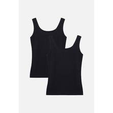 2'li Kalın Askılı Fitilli Atlet