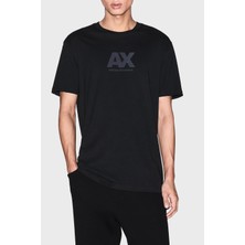 Armani Exchange Logo Baskılı Pamuklu Regular Fit Bisiklet Yaka T Shirt Erkek T Shirt XM001403 AF16432 UC001
