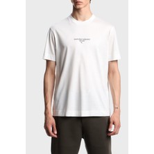 Emporio Armani Logo Baskılı Pamuklu Regular Fit Bisiklet Yaka T Shirt Erkek T Shirt EM002838 AF10761 U0003