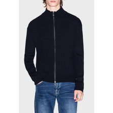 Armani Exchange Pamuk ve Yün Karışımlı Regular Fit Dik Yaka Hırka Erkek Hırka XM000912 AF10348 UB101