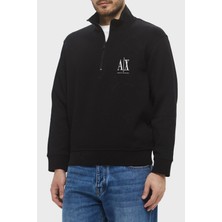 Armani Exchange Streç Pamuklu Regular Fit Dik Yaka Sweat Erkek Sweat XM000370 AF10818 UC001