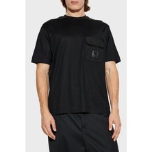 Emporio Armani Logolu Pamuklu Regular Fit Tek Göğüs Cepli T Shirt Erkek T Shirt EM002978 AF10761 UC001