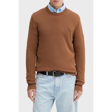 Tommy Jeans Logolu Pamuklu Slim Fit Bisiklet Yaka Örme Kazak Erkek Kazak DM0DM21787 Gvp