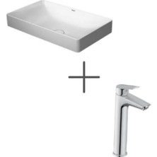 Duravit Durasquare 60 cm Çanak Lavabo ve No.1 Lavabo Bataryası, Large