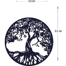 Tattoo MED-079 Yarı Kalıcı Daire Içi Çınar Ağacı Desen Dövme-Tatto