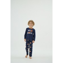 8955 Erkek Ç. Baskılı Pijama Takım