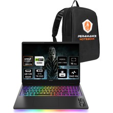 HP Omen Max 16 Ryzen AI 9 HX 375 RTX 5080 16GB 48GB RAM 4TB SSD 16" QHD+ 240Hz FreeDOS BG2U9EAPN336 Gaming Laptop + Per4 Çanta