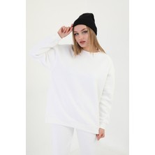 Bisiklet Yaka Oversize Sweetshirt