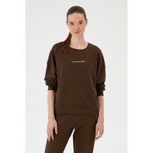 U.S. Polo Assn. Kadın Kahverengi Bisiklet Yaka Sweathırt 50313562-VR029