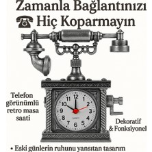Nostaljik Telefon Görünümlü Masa Saati – Eski Günlerin Ruhunu Yansıtın