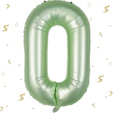 Benim Marifetlerim 0 Rakamı Su Yeşili Folyo Balon 40 Inch 90 cm