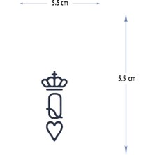 Tattoo MED-090 Yarı Kalıcı Kupa Queen Poker Kart Desen Dövme-Tatto