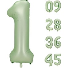 Benim Marifetlerim 1 Rakamı Su Yeşili Folyo Balon 40 Inch 90 cm