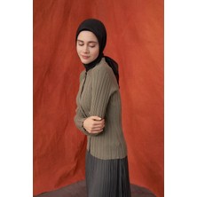 Italyan Jakar Geometrik Desen Eşarp - Siyah