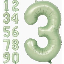 Benim Marifetlerim 3 Rakamı Su Yeşili Folyo Balon 40 Inch 90 cm