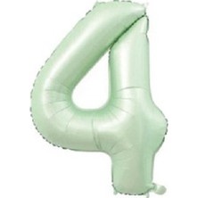 Benim Marifetlerim 4 Rakamı Su Yeşili Folyo Balon 40 Inch 90 cm