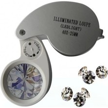 Mini 40X25MM Takı Büyüteç, Cep Büyüteç, Teftiş, Elmas Pullar, Madeni Kontrol Lup MG21011