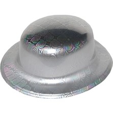 Gümüş Renk Hologramlı Plastik Yulak Melon 27X24 cm