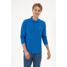 U.S. Polo Assn. Erkek Regular Fit Polo Yaka Koyu Mavi Basic Sweatshirt 50313772-VR032