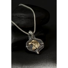 Özel Tasarım Vintage Karartmalı Kartal Erkek Gümüş Kolye