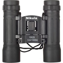 Nikula 10X25 Av Dürbünü 56M/1000M  Kauçuk Kaplama Siyah