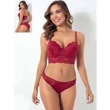 Iç Giyim Godewo Micro Dantelli Balenli Destekli&desteksiz Takım